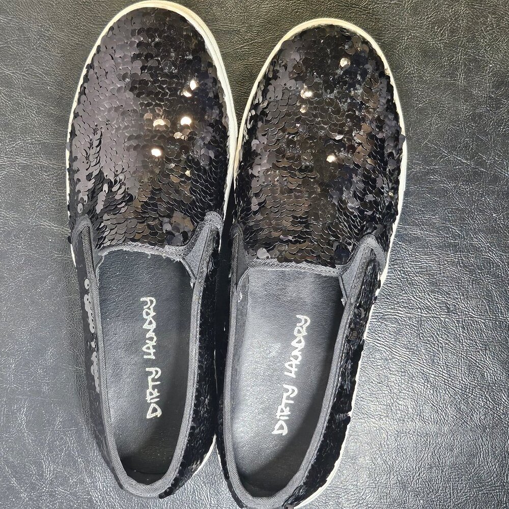Dirty Laundry Josephine Black Sequence Slip On Sneakers Women Size 10 US Euro 41